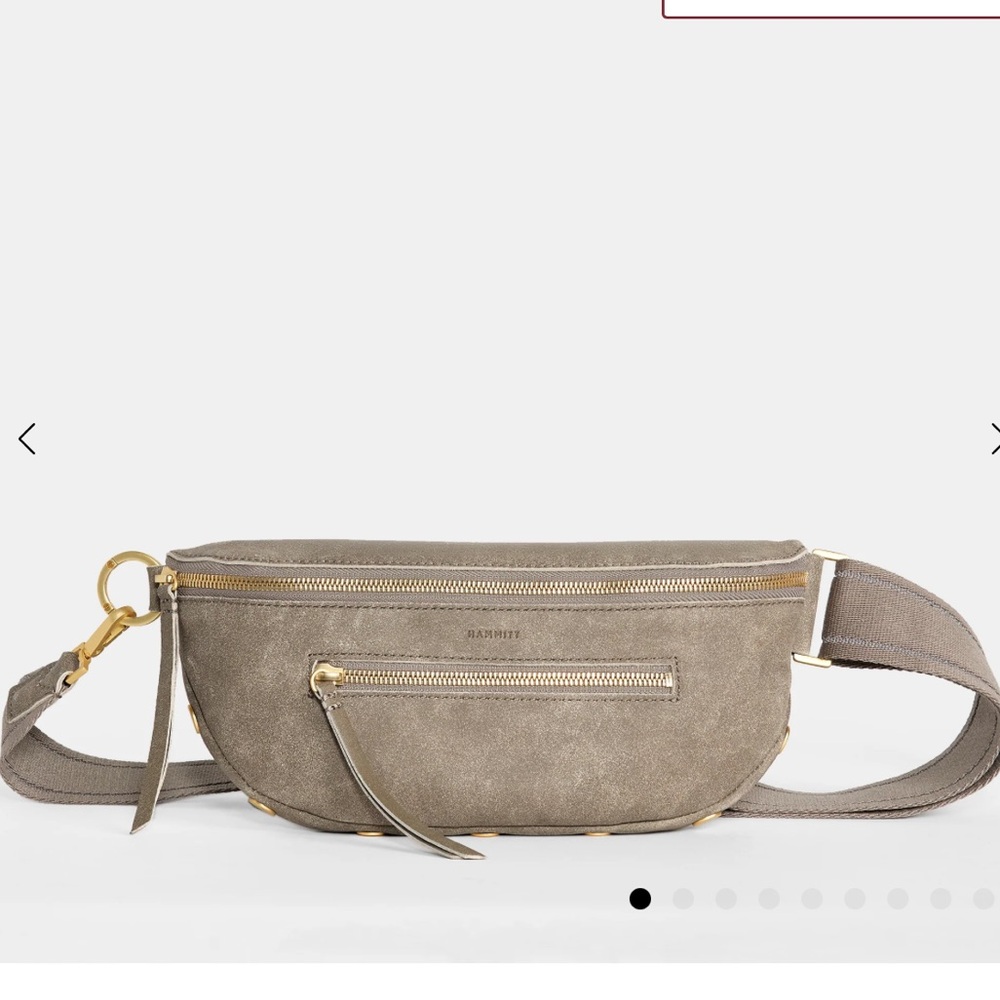 NWT Hammitt CHARLES CROSSBODY MED in Pewter/Brushed Gold